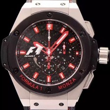 SA급 휴블렛 남성용 빅뱅 킹파워 포뮬러 F1 48mm 버전 블랙다이얼 HUB0420 xx