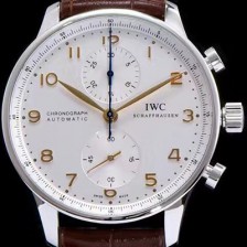 SA급 아이더블유씨 남성용 2017년 업그레이드! 포르투기즈 IW371445 화이트 다이얼 IWC0204 xx