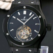 SA급 휴블렛 남성용 솔로 뱅 투어빌론 블랙 다이얼/세라믹 베젤 HUB1051 xx
