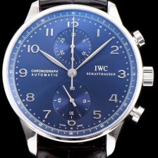 SA급 아이더블유씨 남성용 포루투기즈 IW371491 크로노그래프 블루 다이얼 오토매틱 무브먼트 IWC0200 xx