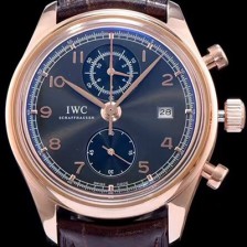 SA급 아이더블유씨 남성용 포루투기즈 칼리버 IW390402 클래식 모델 18k 로즈골드 크로노그래프 진 그레이 다이얼 오토매틱 무브먼트 IWC0144 xx