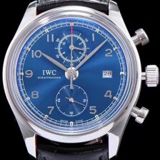 SA급 아이더블유씨 남성용 포루투기즈 칼리버 IW390406 클래식 모델 크로노그래프 블루 다이얼 오토매틱 무브먼트 IWC0140 xx