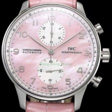 SA급 아이더블유씨 남성용 포르투기즈 오토매틱 크로노그래프 핑크 다이얼 IWC4201 xx