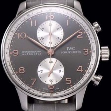 SA급 아이더블유씨 남성용 포르투기즈 오토매틱 크로노그래프 그레이 다이얼 IWC4205 xx