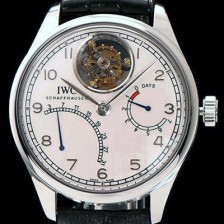 SA급 아이더블유씨 남성용 포르투기즈 투어빌론 화이트 다이얼 IWC0450 xx