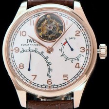 SA급 아이더블유씨 남성용 포르투기즈 투어빌론 무브먼트 화이트 다이얼 IWC0451 xx
