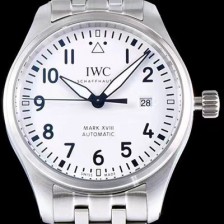 SA급 아이더블유씨 남성용 파일럿 마크18 IW327002 스틸 40mm 화이트 다이얼 스틸 브레이슬릿 iwc4072 xx