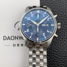 SA급 아이더블유씨 남성용 파일럿 생텍쥐베리 어린왕자 한정판 에디션!! IW377714 데이 & 데이트 크로노그래프 블루 다이얼 오토매틱 무브먼트 IWC0251 xx