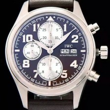 SA급 아이더블유씨 남성용 파일럿 크로노 생땍쥐베리 브라운다이얼 IWC0402 xx