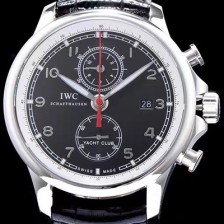 SA급 아이더블유씨 남성용 요트클럽 블랙 다이얼 오토매틱 무브먼트 IWC0201 xx
