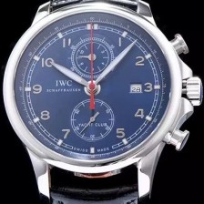 SA급 아이더블유씨 남성용 요트클럽 블루 다이얼 오토매틱 무브먼트 IWC0200 xx