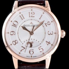 SA급 예거르꿀르뜨 남성용 랑데부 나잇&데이 3442440 미디엄 레이디 워치!! 고급스러운 18K로즈골드 케이스 문페이즈 화이트 기요셰 다이얼 오토매틱 무브먼트 JAG0454 xx