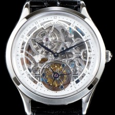 SA급 예거르쿨트르 남성용 신형 마스터 그랜드 투어빌론 쥬얼 다이아몬드 인덱스 화이트&실버 스켈레톤 다이얼 투어빌론 무브먼트 JAG0400 xx