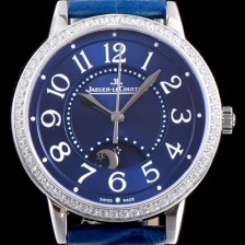 SA급 예거르꿀르뜨 남성용 랑데부 나잇&데이 3468480 레이디 워치 최상급 다이아몬드 세팅 문페이즈 블루 썬더스트 다이얼 오토매틱 무브먼트 JAG0410 xx