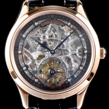 SA급 예거르쿨트르 남성용 신형 마스터 그랜드 투어빌론 18K 로즈골드 케이스 쥬얼 다이아몬드 인덱스 블랙&실버 스켈레톤 다이얼 투어빌론 무브먼트 JAG0402 xx