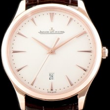 SA급 예거르꿀뜨르 남성용 마스터 울트라 씬 데이트1282510 플래식한 40MM UP!! 18K 로즈골드 에그쉘 베이지 다이얼 오토매틱 무브먼트 JAG0403 xx