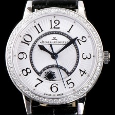 SA급 예거르꿀르뜨 남성용 랑데부 나잇&데이 3442440 레이디 워치 최상급 다이아몬드 세팅 문페이즈 화이트 텍스쳐드 다이얼 오토매틱 무브먼트 JAG0421 xx