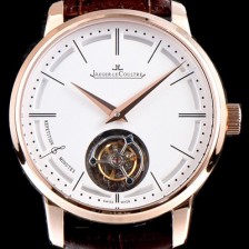 SA급 예거르쿨트르 남성용 마스터 울트라 씬 1313520 미닛 리피터 플라잉 투르비옹 18K 로즈골드 화이트 다이얼 아시안 투어빌론 탑재 무브먼트 JAG0410 xx