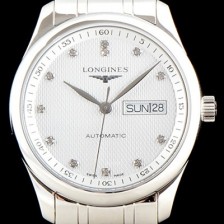 SA급 론진 남성용 마스터 컬렉션 L2.755.5.97.7 클래식 데이데이트 논크로노 모델!! 화이트 텍스쳐드 다이얼 브레이슬릿 오토메틱 무브먼트 LON0410 xx