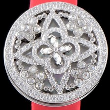 SA급 루이비통 남성용 탕부르 컬렉션 Q151D0 비주 시크릿!! 최상급 퀄리티의 쥬얼셋팅 케이스 핑크 마더 오브 펄 다이얼 스위스 쿼츠 무브먼트 LOU4201 xx