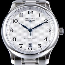 SA급 론진 남성용 워치메이킹 트래디션!! 마스터 컬렉션 L2.628.4.78.6 라운드형 38.5MM 데이트 UP!! 실버 발리콘 다이얼 브레이슬릿 오토매틱 무브먼트 LON0405 xx