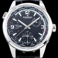 SA급 예거르꿀뜨르 남성용 폴라리스 지오그래픽 904847J WT!! 세컨드 타임존 24시간 인디케이터 월드타임 파워 리저브 블랙 그라데이션 다이얼 수정형 Cal.866 타입 오토매틱 무브먼트 JAG0401 xx