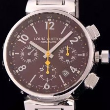 SA급 루이비통 남성용 탕부르 Q11211 최신버전 업그레이드형 크로노그래프 브라운 다이얼 신형 ETA 7750 오토매틱 무브먼트 LOU4213 xx