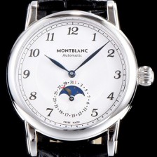 SA급 몽블랑 남성용 박서준이 선택한 드라마 속 그 시계!! U0116508 스타 레거시 문페이즈 아이코닉 스타 컬력션 화이트 다이얼 오토매틱 무브먼트 MON0401 xx