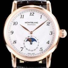 SA급 몽블랑 남성용 박서준이 선택한 드라마 속 그 시계!! U0117327 스타 레거시 문페이즈 아이코닉 스타 컬력션 18k 로즈골드 화이트 다이얼 오토매틱 무브먼트 MON0400 xx