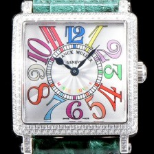 SA급 프랭크 뮬러 남성용 마스터 스퀘어 6000 K SC DT COL DRM V D 레이디 워치 쥬얼 다이아몬드 베젤 크레이지 아워 다이얼 스위스 오토매틱 무브먼 FRA4430 xx