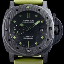 SA급 파네라이 남성용 서브멀시브 마리나 밀리테어 카보테크 PAM00961 오토매틱 Cal.P9010 타입 47mm 카본제질 블랙 다이얼 pan5216 xx