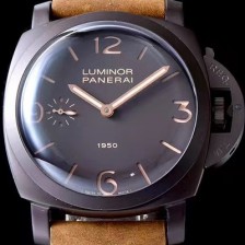 SA급 파네라이 남성용 루미노르 1950 3Days 컴포짓 PAM00375 오토매틱 무브먼트 브라운 다이얼 PAN0204 xx
