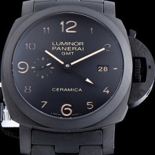 SA급 파네라이 남성용 투토네로 루미노르 1950 GMT PAM00438 오토매틱 Cal. P 9001 무브먼트 블랙 다이얼 PAN0204 xx