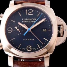 SA급 파네라이 남성용 오피치네 파네라이 루미너 플라이백 44mm 블랙다이얼 PAN0240 xx