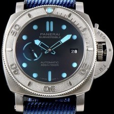 SA급 파네라이 남성용 서브멀시브 마이크 혼 에디션 PAM00985 오토매틱 Cal.P9010 타입 47mm 티타늄 블랙 다이얼 pan5219 xx