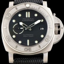 SA급 파네라이 남성용 서브멀시브 마이크 혼 에디션 PAM00984 오토매틱 Cal.P9010 타입 47mm 티타늄 블랙 다이얼 pan5218 xx
