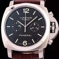 SA급 파네라이 남성용 루미너 플라이배크 블랙 다이얼 PAN0453 xx