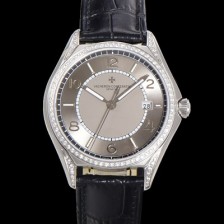 SA급 바쉐론 콘스탄틴 남성용 피프티식스 Ref.4600E 오토매틱 1326 타입 40mm 보석/큐빅 가죽줄 그레이 다이얼 vac1147 xx