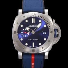SA급 파네라이 남성용 서브머시블 루나로사 PAM01391 오토매틱 Cal P. 900 타입 44mm 우레탄줄 블루 다이얼 pan5211 xx