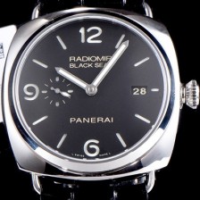 SA급 파네라이 남성용 라디오미르 PAM00388 3데이즈 블랙씰 에디션 오토매틱 Cal.P.9000 무브먼트 블랙 다이얼 PAN0254 xx