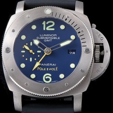 SA급 파네라이 남성용 서브머시블 1950 3Days 지엠티 pam00719 티타늄 다이버워치 오토메틱 Cal.P 9001 무브먼트 블루 다이얼 PAN1219 xx