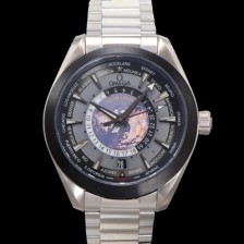 SA급 오메가 남성용 씨마스터 220.92.43.22.99.001 아쿠아테라 150M GMT 월드타이머 43미리 오토매틱 Cal. 8938 타입 메탈줄 그레이 다이얼 omg20242 xx