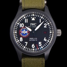 SA급 아이더블유씨남성용 파일럿 마크 18 탑건 에디션 IW324711 오토매틱 40mm 세라믹재질 나토천/가죽줄 믹스 블랙다이얼 iwc09481 xx