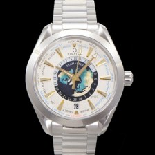 SA급 오메가 남성용 씨마스터 220.93.43.22.99.001 아쿠아테라 150M GMT 월드타이머 43미리 오토매틱 Cal. 8938 타입 메탈줄 실버 다이얼 omg20243 xx