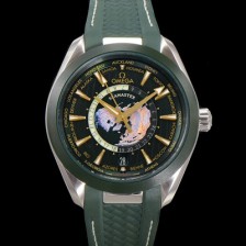 SA급 오메가 남성용 씨마스터 1:1수제공정형 220.30.43.22.10.001 아쿠아테라 150M GMT 월드타이머 43미리 오토매틱 Cal. 8938 타입 메탈줄 그린 다이얼 omg20247 xx