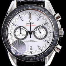 SA급 오메가 남성용 스피드마스터 329.33.44.51.04.001 레이싱 코-액시얼 마스터 크로노미터 타키미터 크로노그래프 화이트 다이얼 일본 수입산 쿼츠 무브먼트 OMG00003 xx