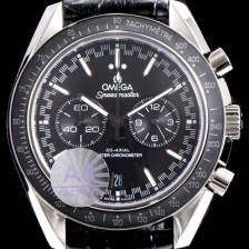SA급 오메가 남성용 스피드마스터 311.33.44.51.01.001 레이싱 코-액시얼 마스터 크로노미터 타키미터 크로노그래프 블랙 다이얼 일본 수입산 쿼츠 무브먼트 OMG0001 xx