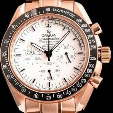 SA급 오메가 남성용 스피드마스터 311.63.42.50.01.001 18k 로즈골드 화이트 다이얼 스위스 정품 쿼츠 무브먼트 OMG0001 xx