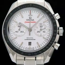 SA급 오메가 남성용 스피드마스터 크로노그래프 화이트 다이얼 블랙베젤 OMG0150 xx