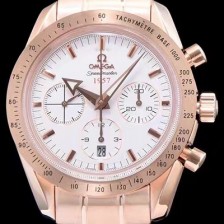 SA급 오메가 남성용 스피드 마스터 화이트 다이얼 오토매틱 무브먼트 OMG0010 xx